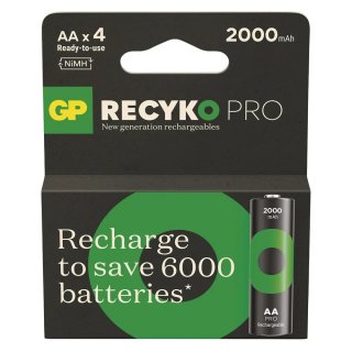 Set 4 buc acumulator AA/R6 ReCyko Pro Ni-MH 2000 mAh, GP Batteries